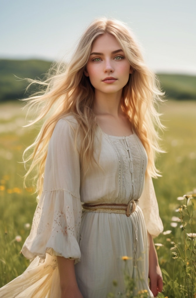 35. Rapunzel Blonde Shag for Extra-Long Hair