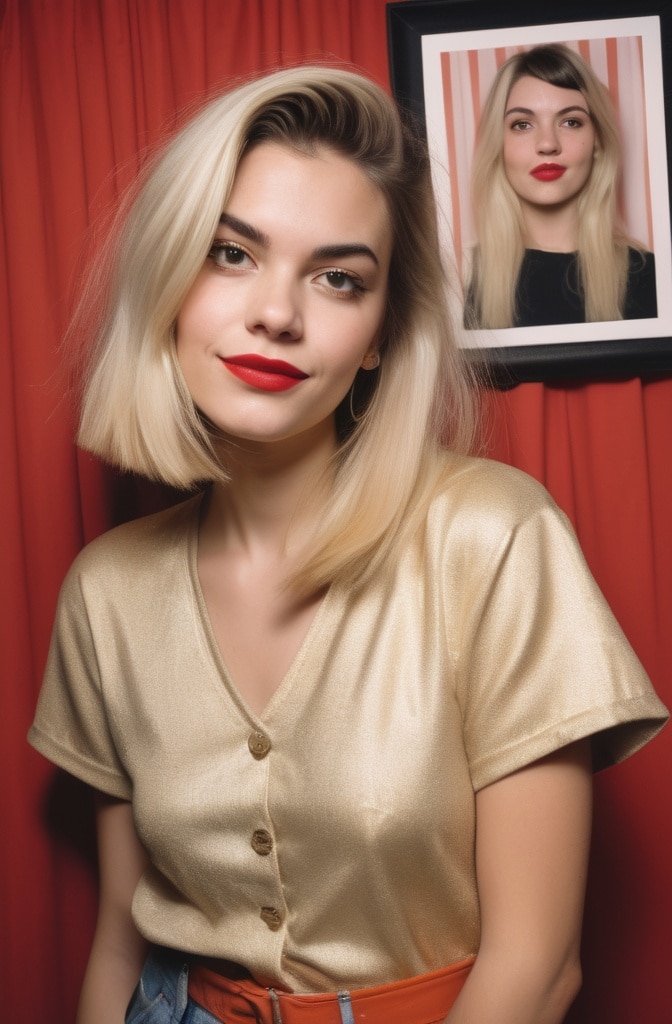 40. Blonde Shag with 90s-Inspired Money Piece Chunks