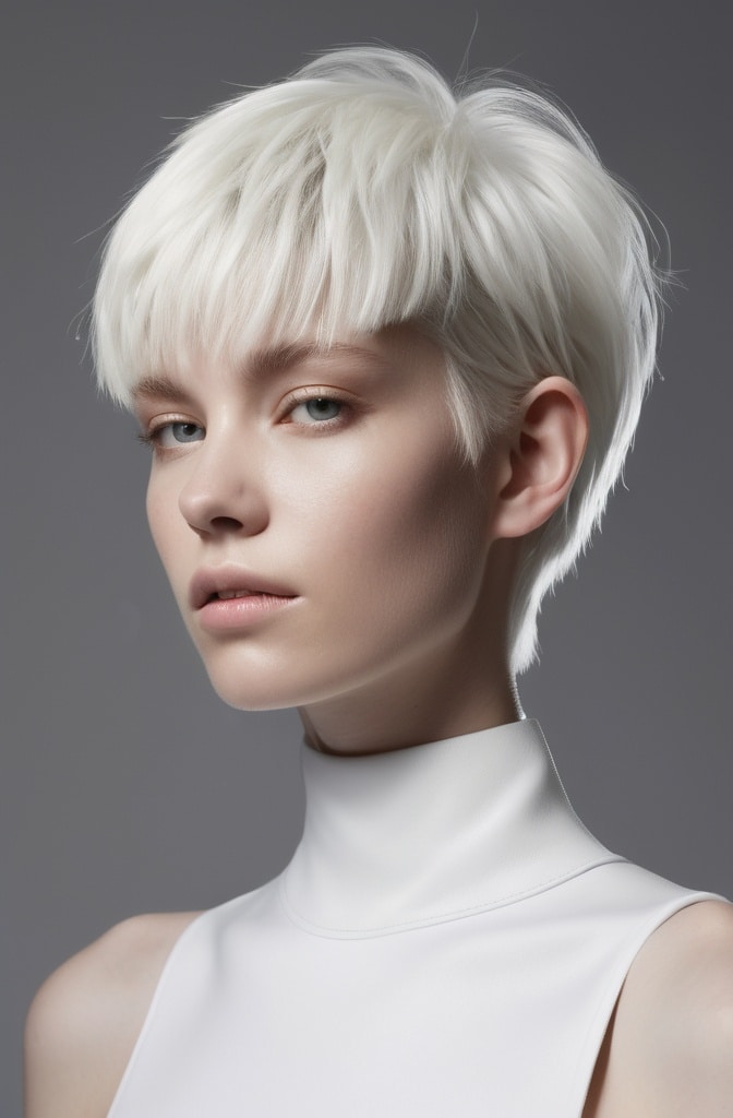 54. Negative Space Blonde Shag