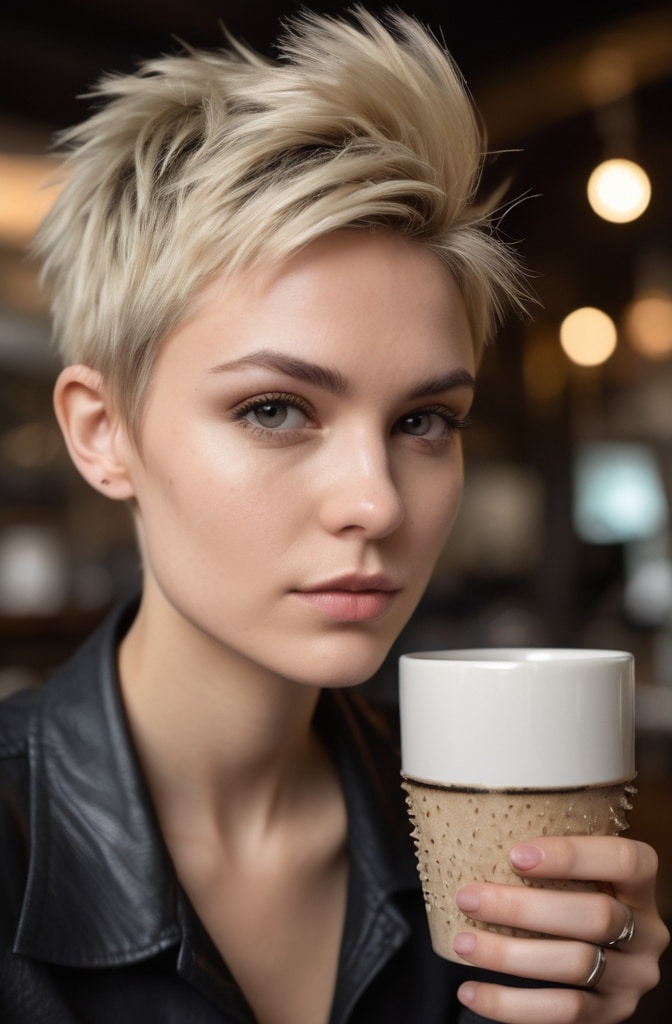 12. Textured Blonde Pixie Shag