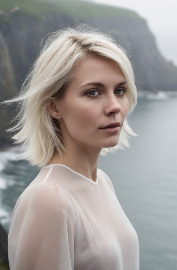18. Creamy Blonde Razor-Cut Shag