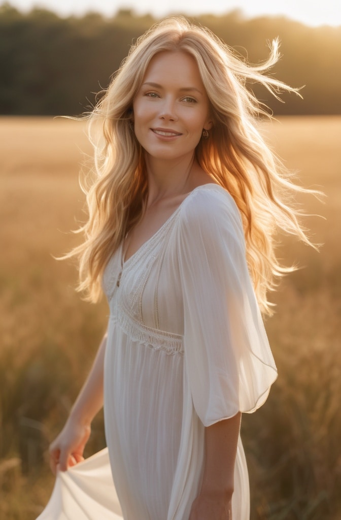 3. Long Layered Honey Blonde Shag
