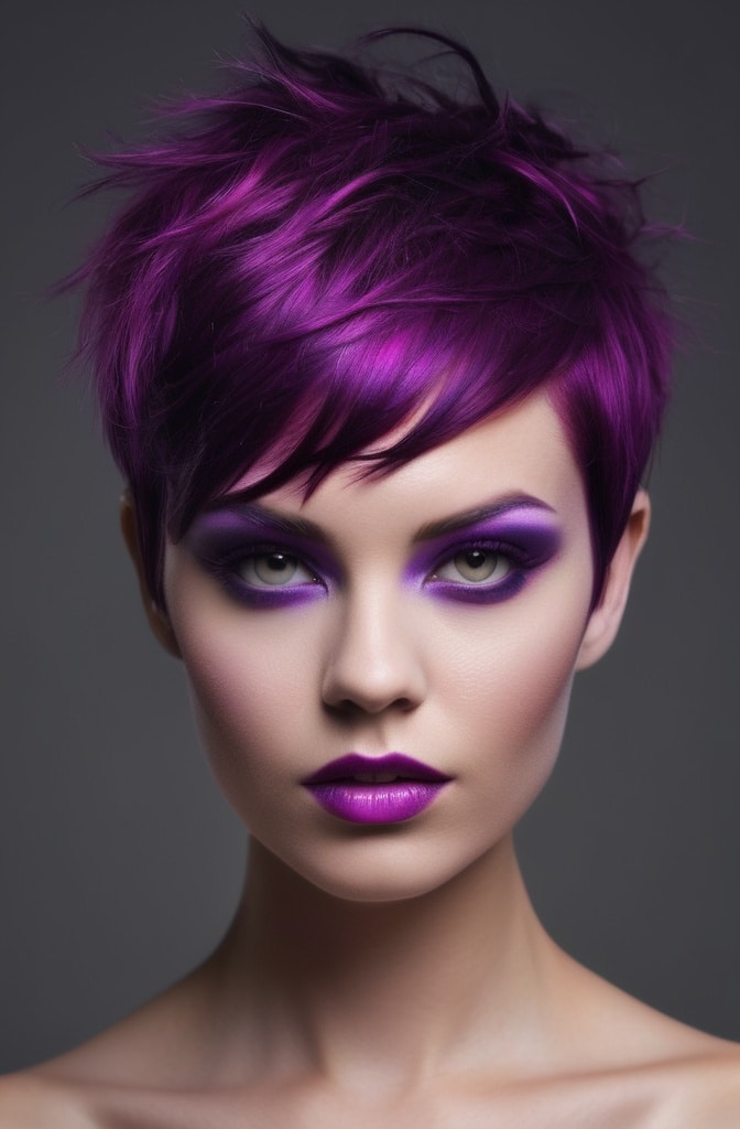 14. Bold Colored Pixie