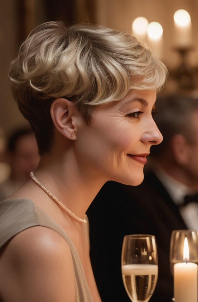25. Elegant Pixie with Soft Waves