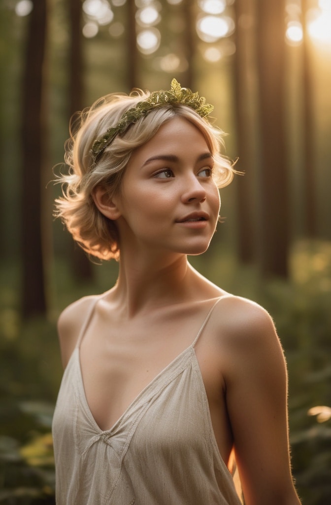 28. Pixie with Crown Braid