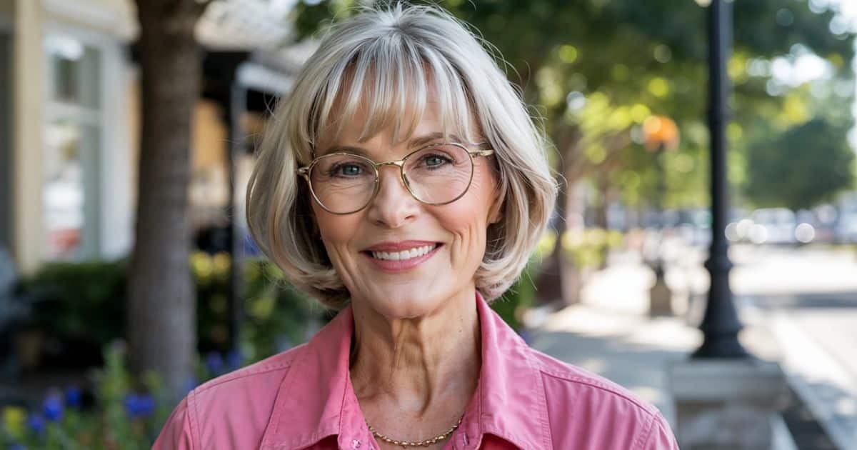 Chic Short Bob With Bangs for Women Over 60