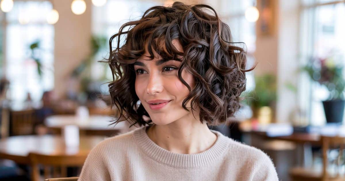 Jaw Length Curly Bob Hairstyles