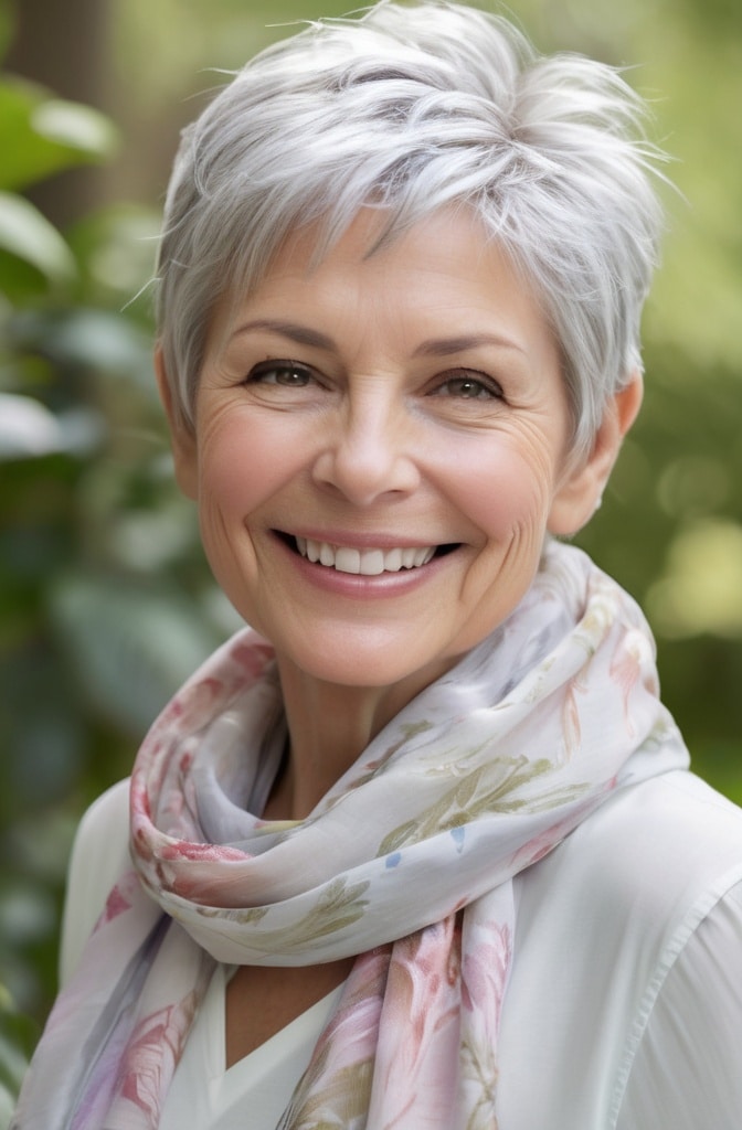 19. Feathered Pixie for Mature Women