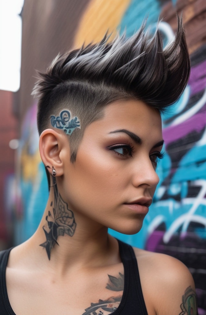 20. Feathered Pixie with Temple Undercut