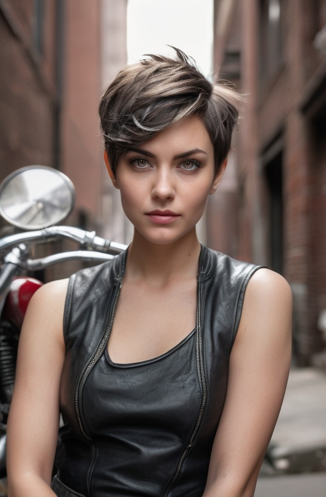 21. Feathered Pixie with Razored Edges