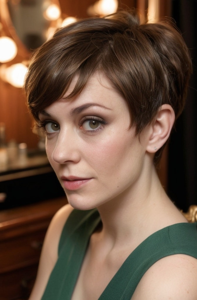 24. Feathered Pixie with Curtain Bangs