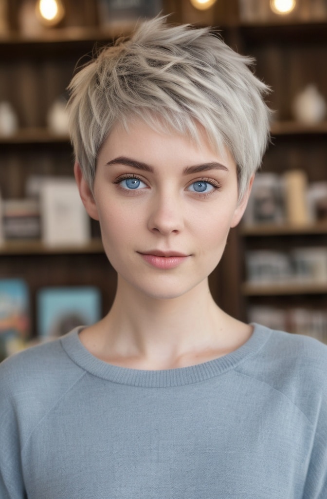 33. Feathered Pixie with Point-Cut Ends