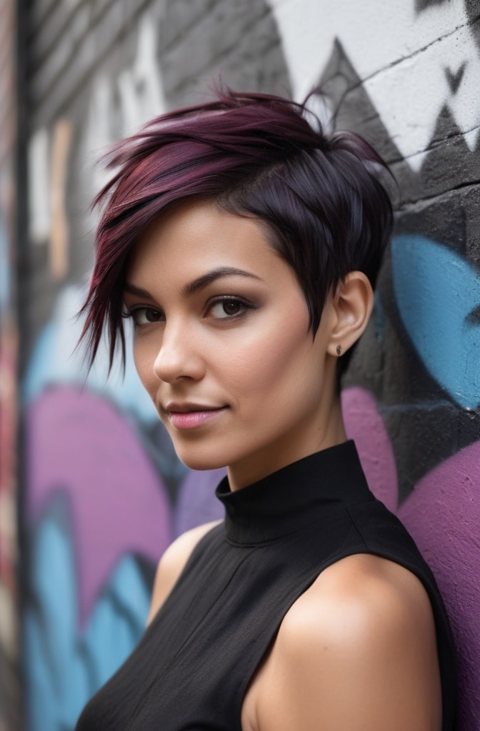 2. Asymmetrical Feathered Pixie