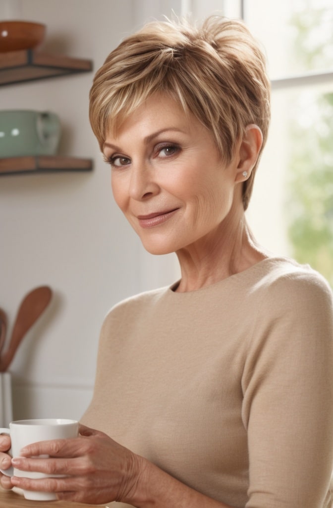 9. Soft Feathered Pixie for Fine Hair
