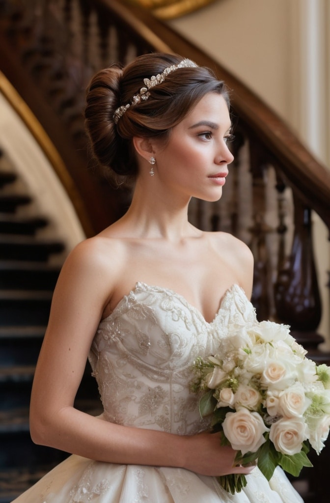 23. Low Twisted Chignon with Volume