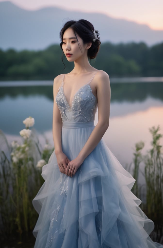25. Twisted Updo with Cascading Tendrils