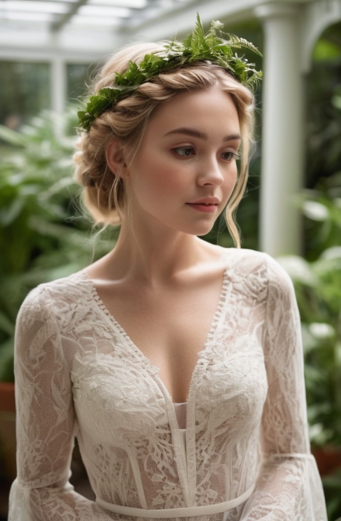 3. Braided Crown Updo