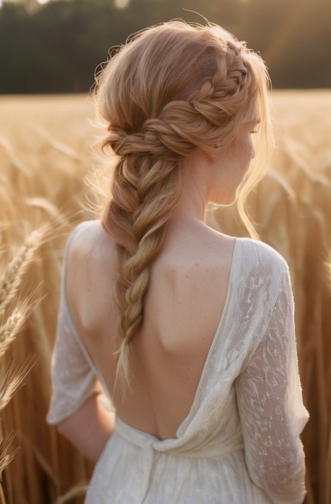 35. Deconstructed Braid Updo