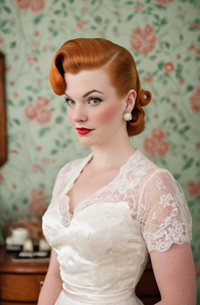 7. Vintage-Inspired Victory Rolls
