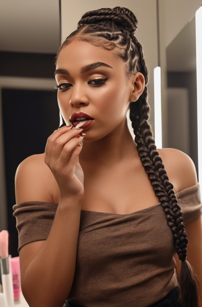14. Knotless Braids with Baby Hairs