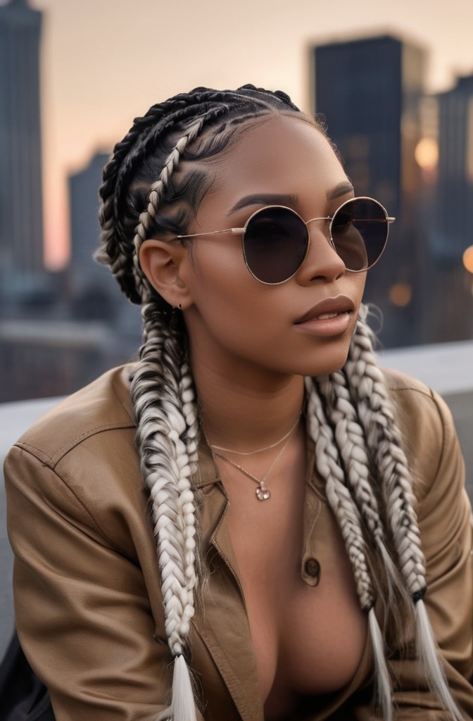 17. Two-Toned Knotless Braids