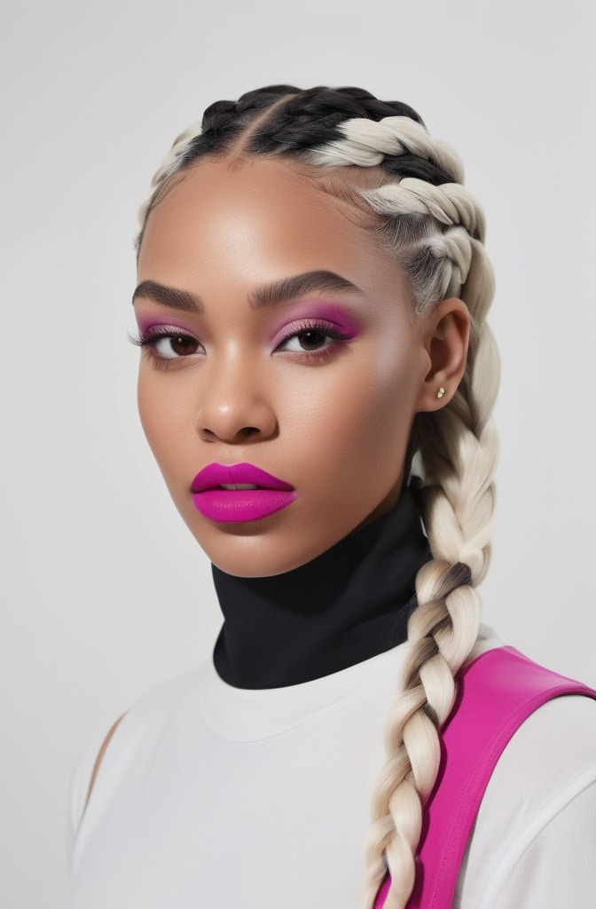 29. Crown Halo Knotless Braids
