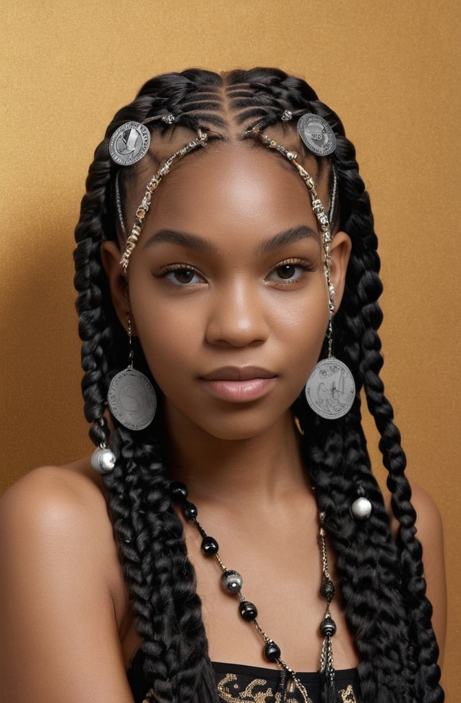 48. Zodiac-Inspired Knotless Braids