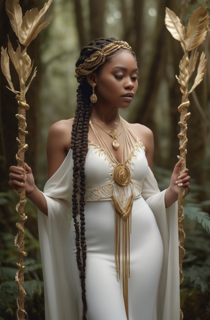 8. Goddess Knotless Braids