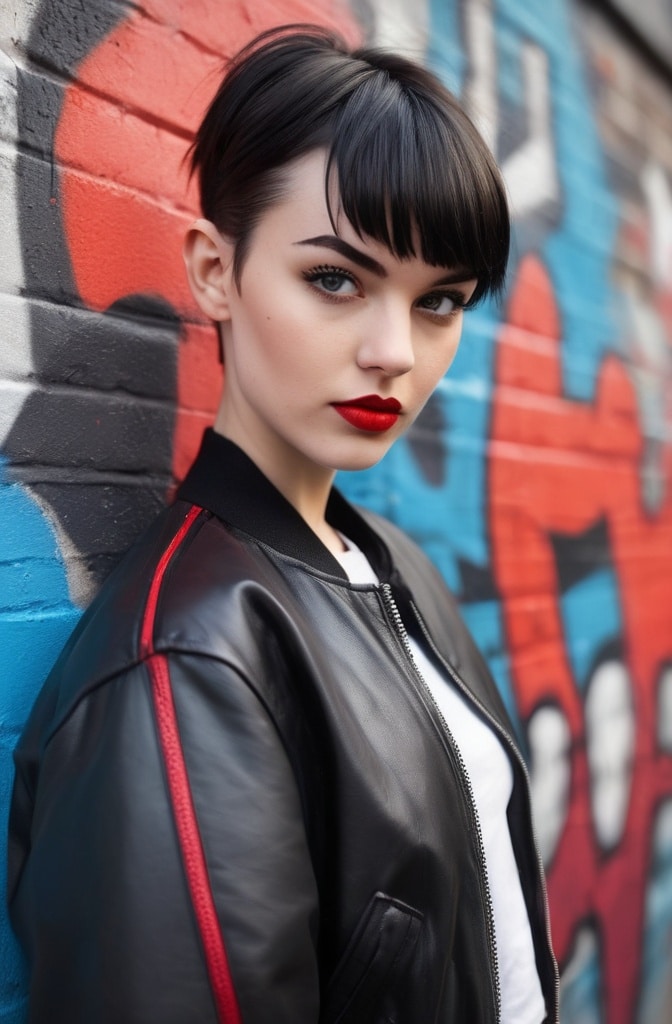 10. Asymmetric Baby Bangs