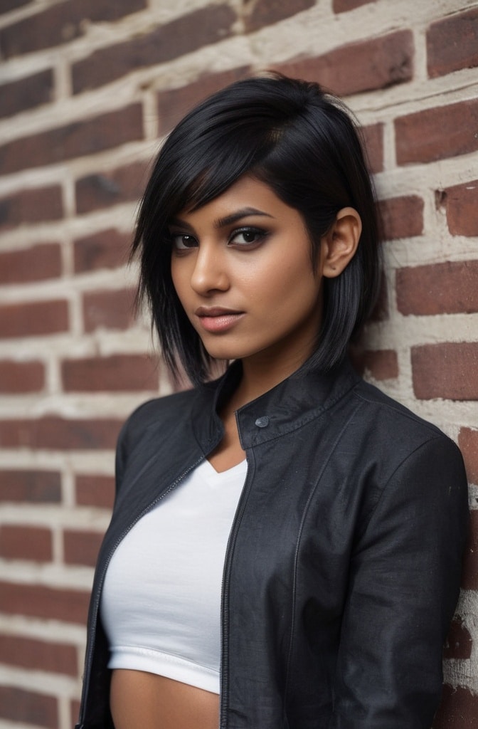 20. Textured Asymmetric Pixie Bangs