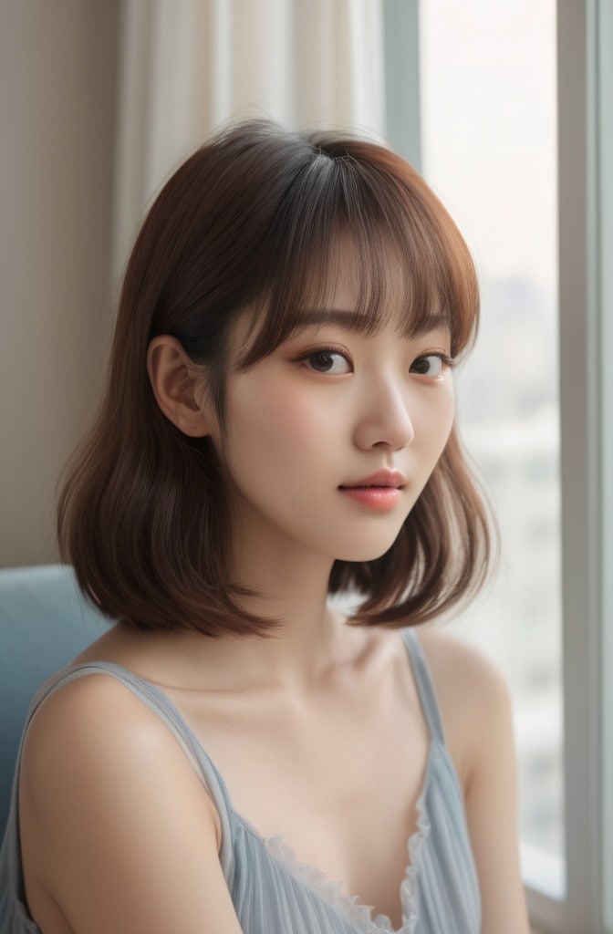 22. Asymmetric Korean Air Bangs