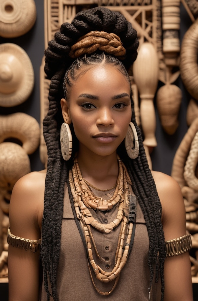 24. Asymmetric Braided Bangs