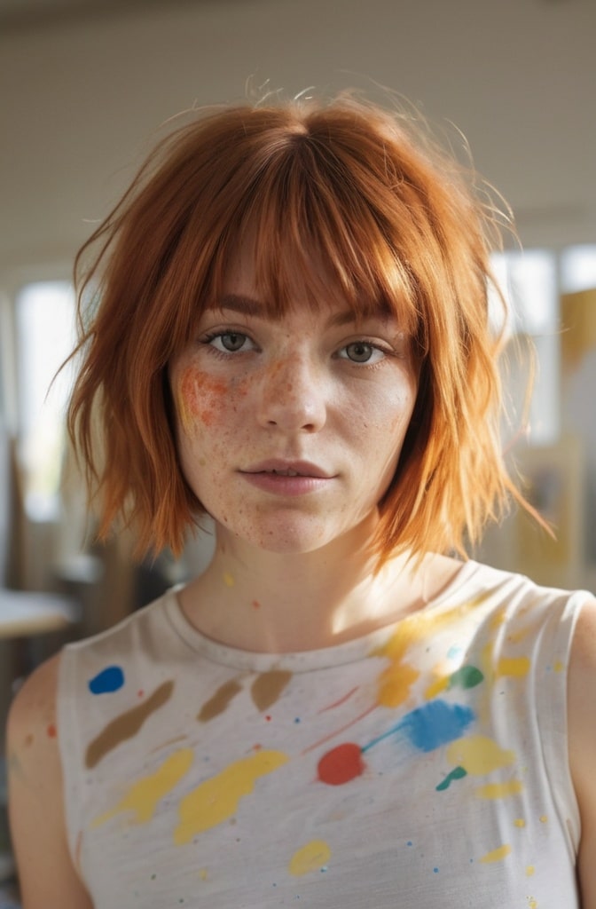 25. Piecey Asymmetric Bob Bangs