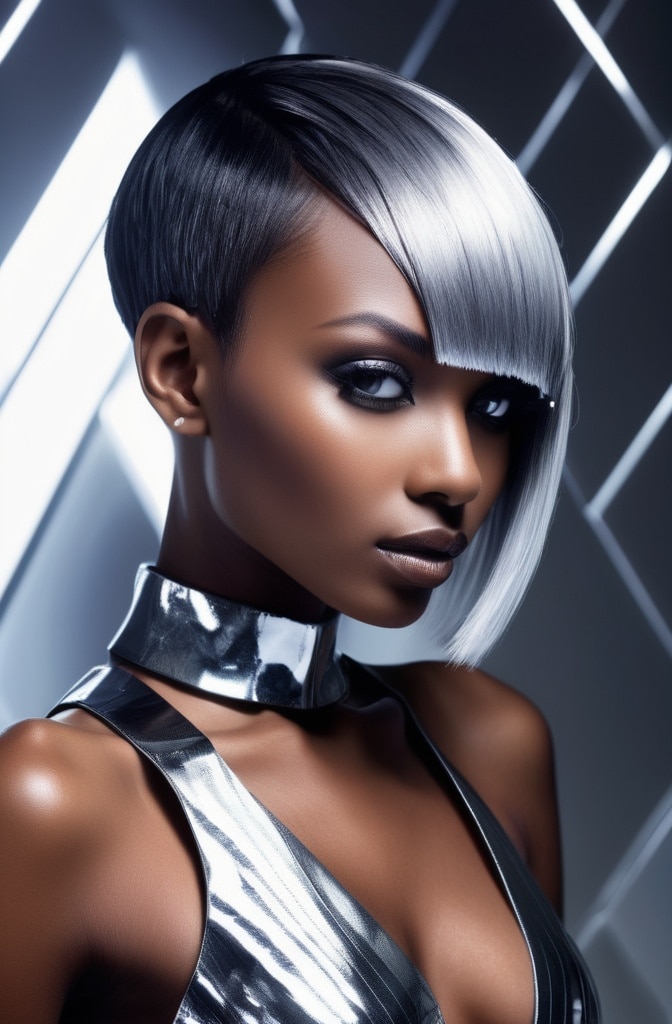 39. Asymmetric Metallic Accent