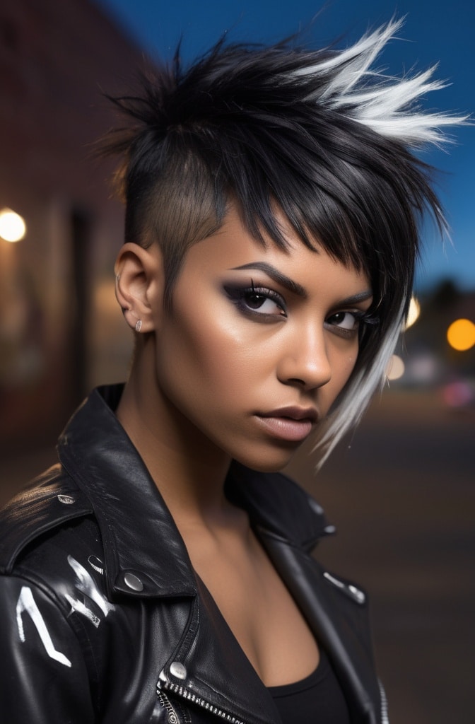 46. Asymmetric Lightning Bolt Bangs