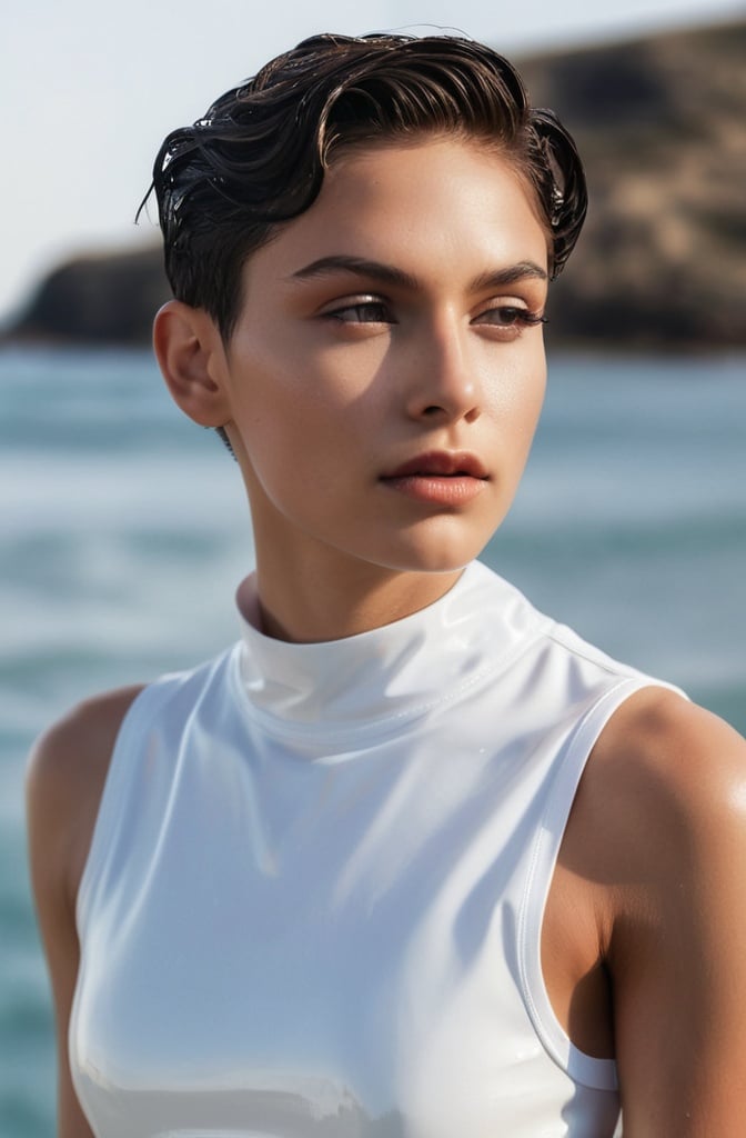 21. Wet Look Short Cut