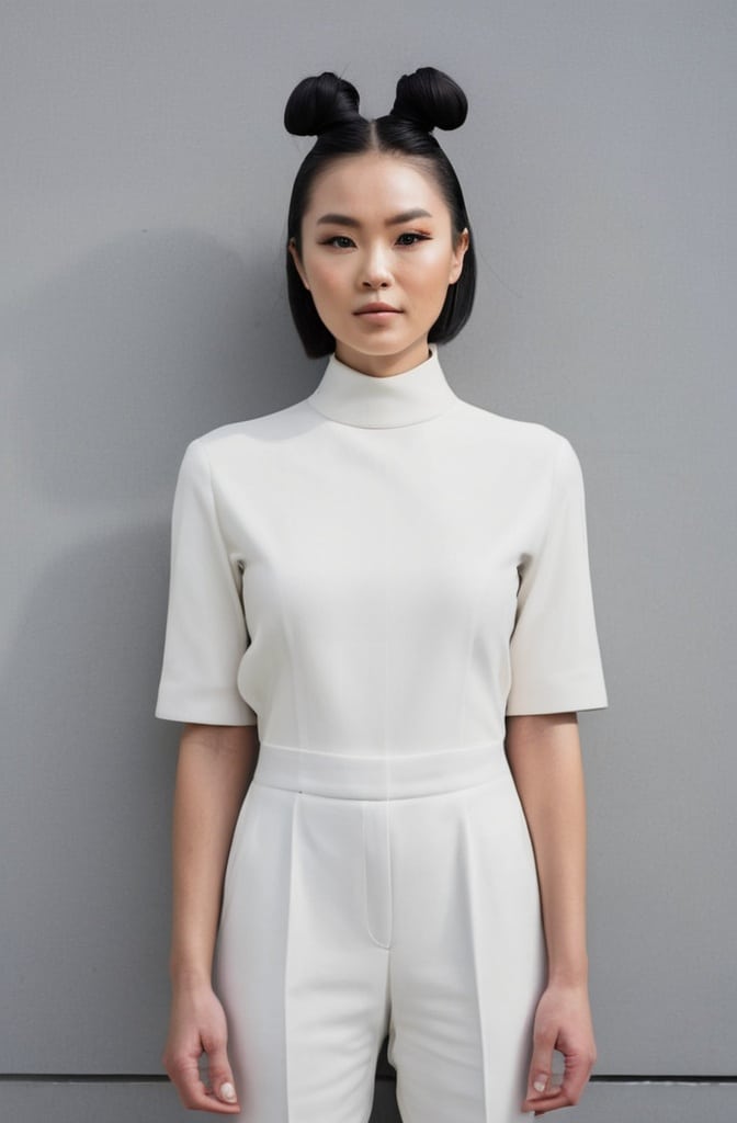 24. Sleek Low Space Buns