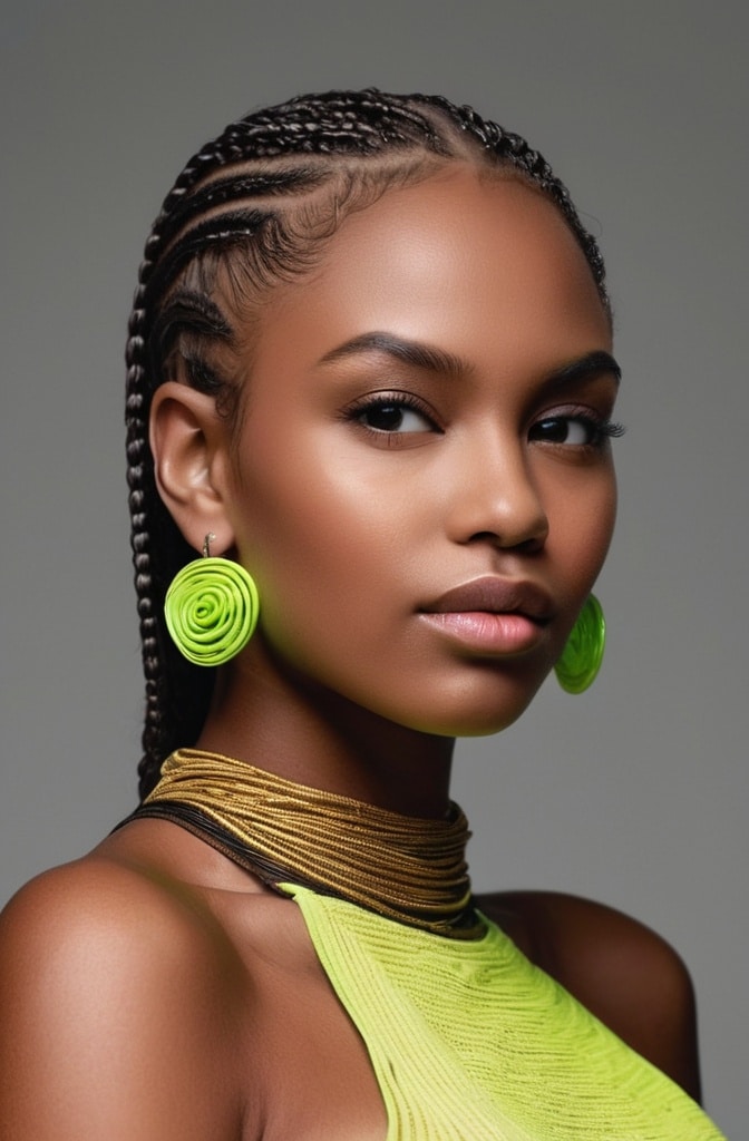 7. Micro Braids with Statement Accessories