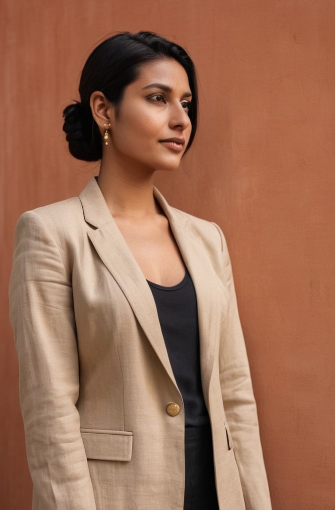 8. Sleek Low Bun with Center Part